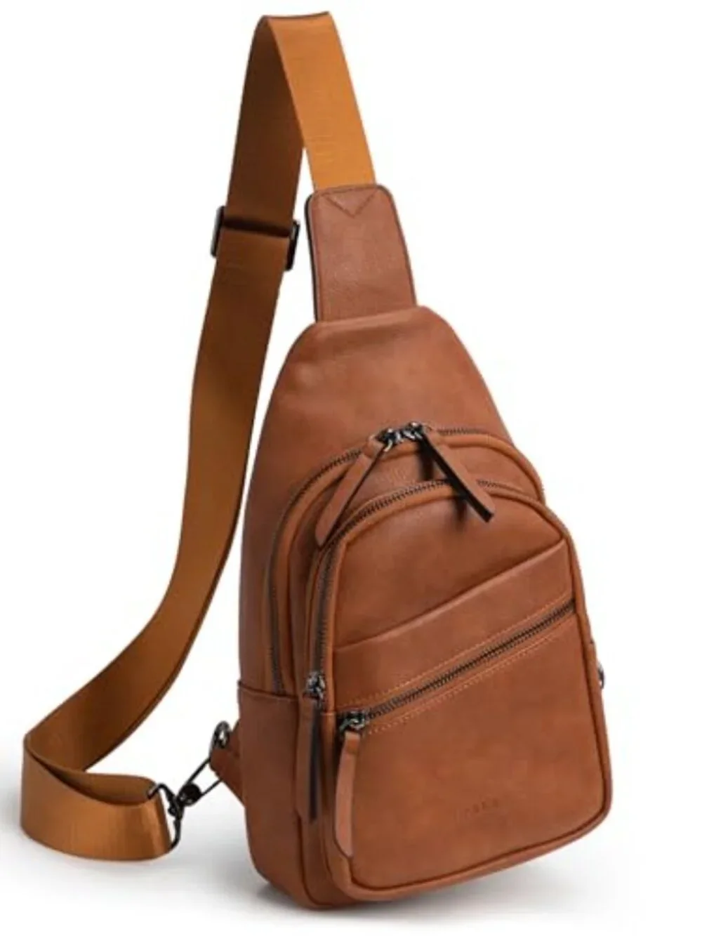 Large Sling Bag Crossbody Purse Faux Leather Fashionable Trendy Chest Bag
